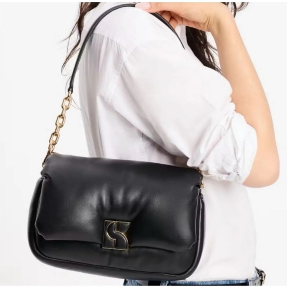 Kate Spade BLACK Dakota pillow puffy Clutch Crossbody Bag